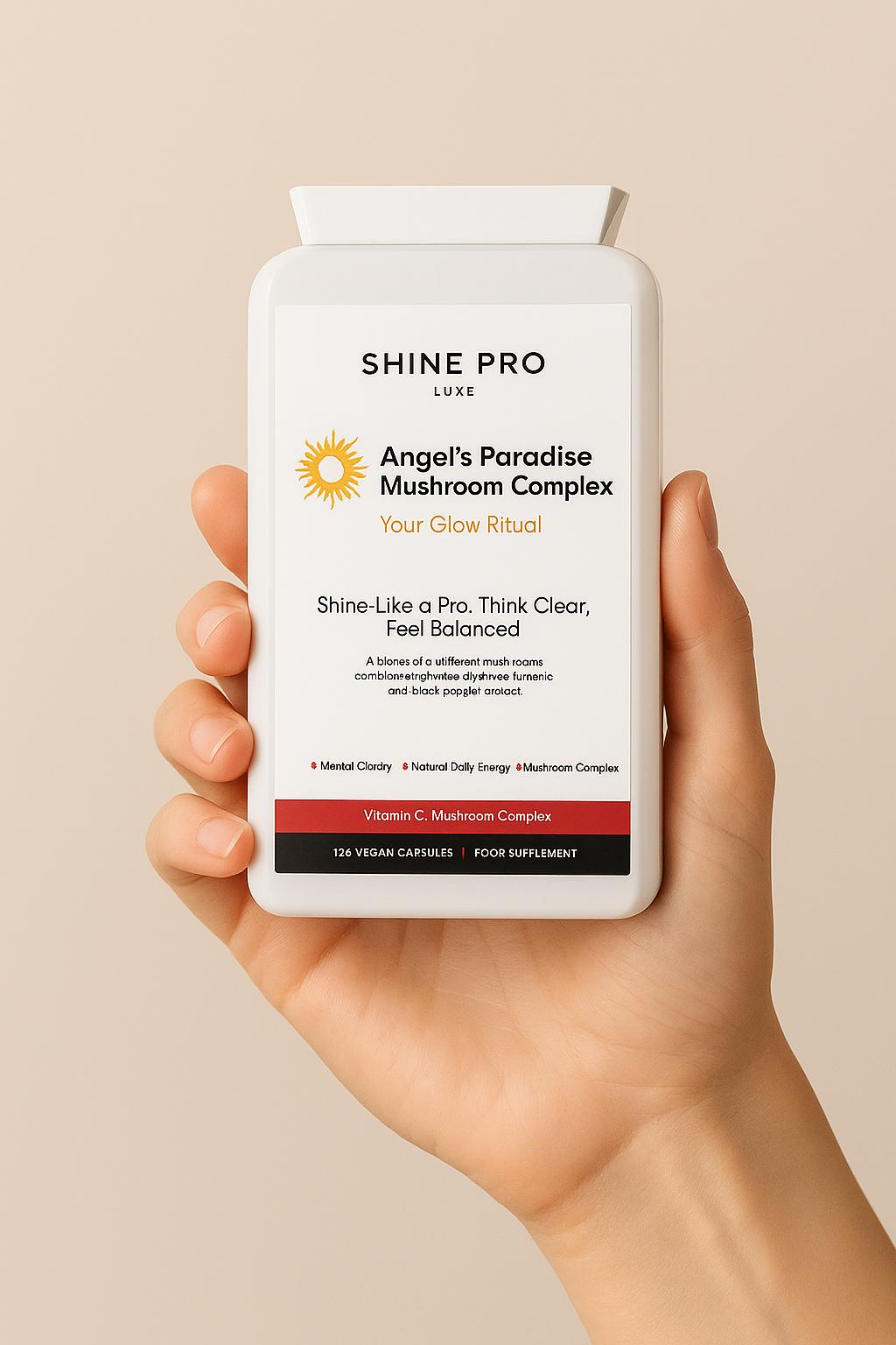 Shine Pro Luxe Mushroom Complex UK – Adaptogen Supplement for Focus and Wellbeing