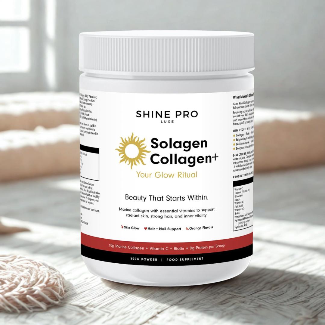 Shine Pro Luxe Solagen Collagen+ Powder – Marine Collagen with Vitamins