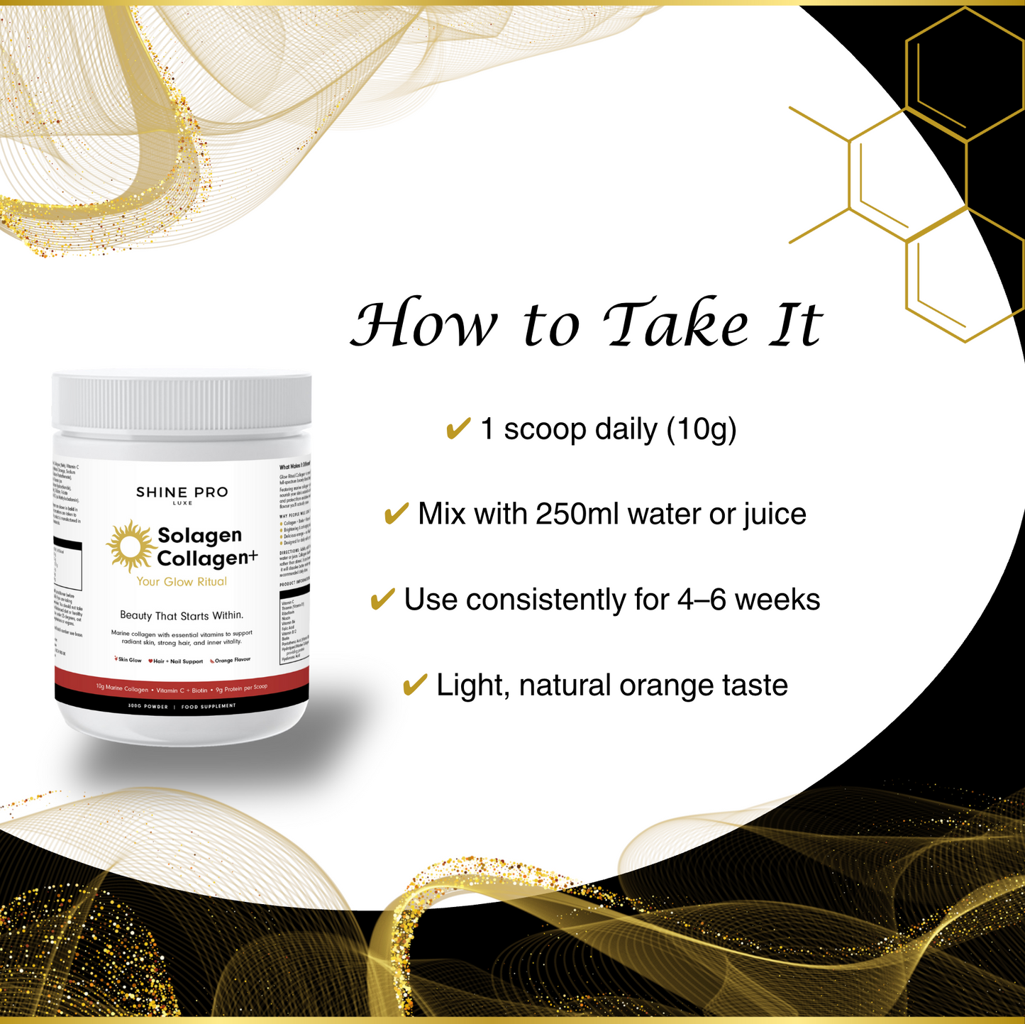 How to Take Solagen Collagen+ – Daily Collagen Powder Orange Flavour