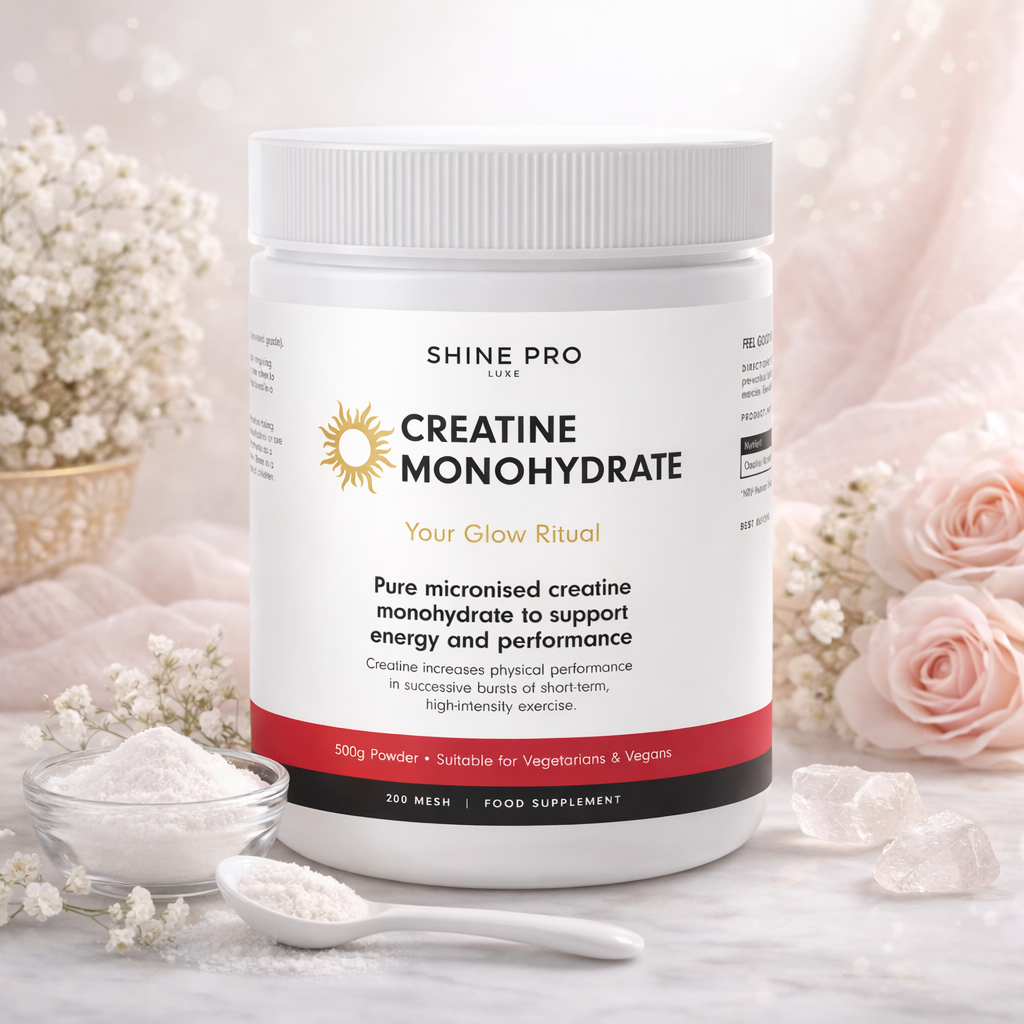 Shine Pro Luxe Creatine Monohydrate 500g | Pure Micronised 200 Mesh | Energy & Performance Support