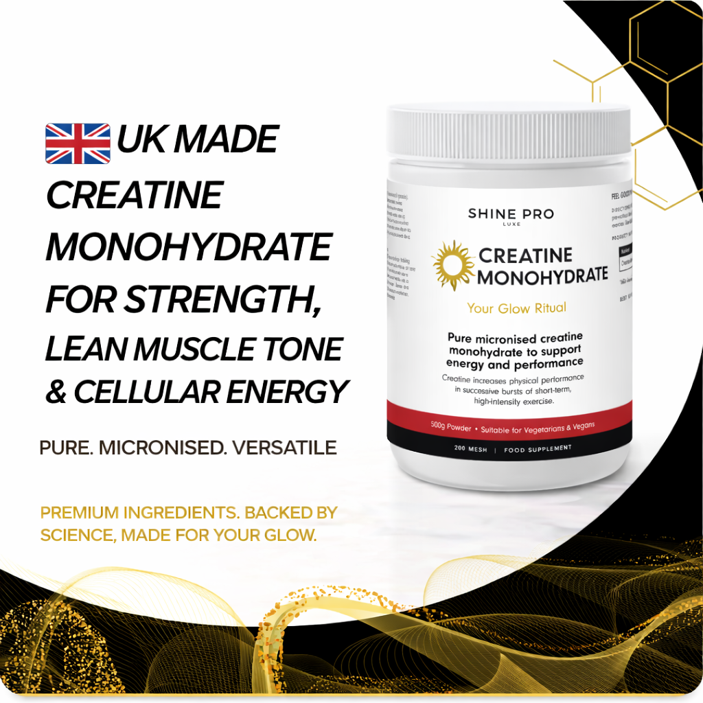 Shine Pro Luxe Creatine Monohydrate 500g | Pure Micronised 200 Mesh | Energy & Performance Support