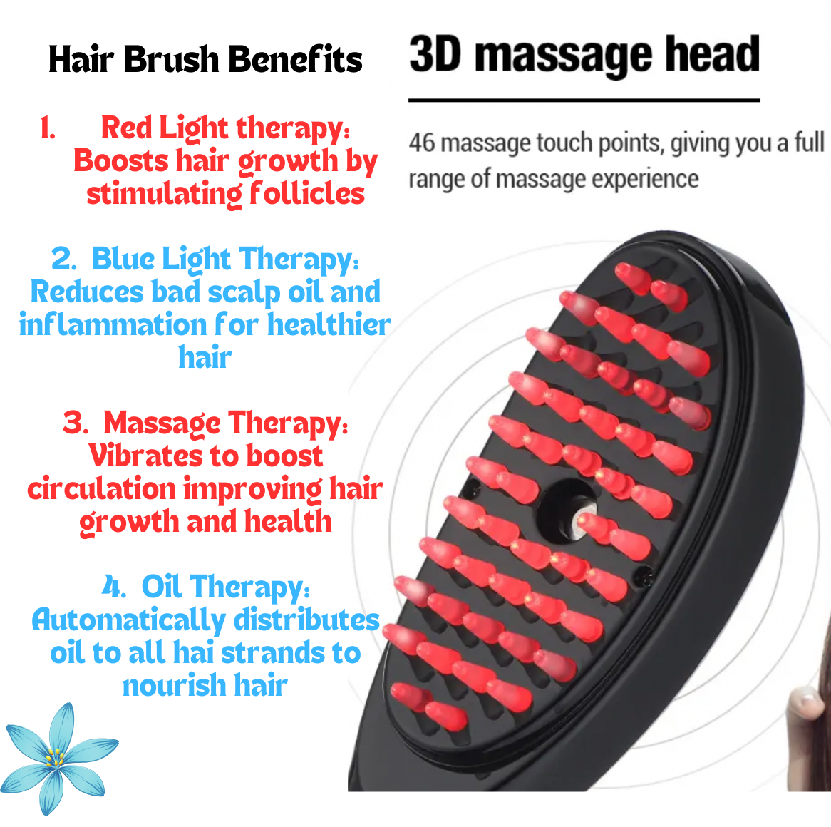 What shine pro luxe red light therapy brush do for you hair and scalp