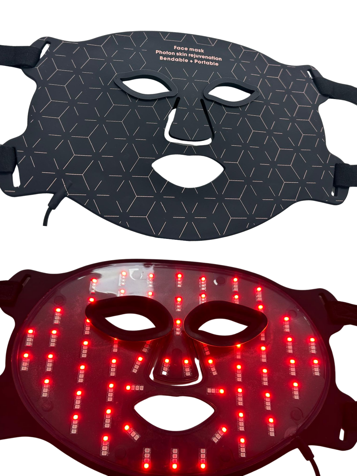 Red Light Therapy Mask in Black for Skin Rejuvenation and Healing FDA approved